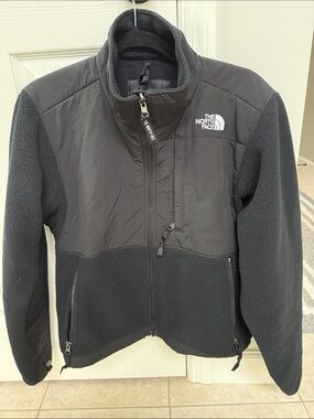The North Face Black Lightweight Fleece Jacket with Nylon Chest
